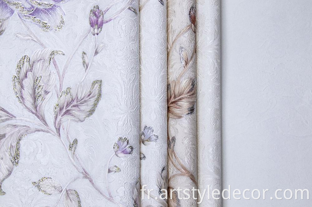 Floral Design PVC Wallpaper